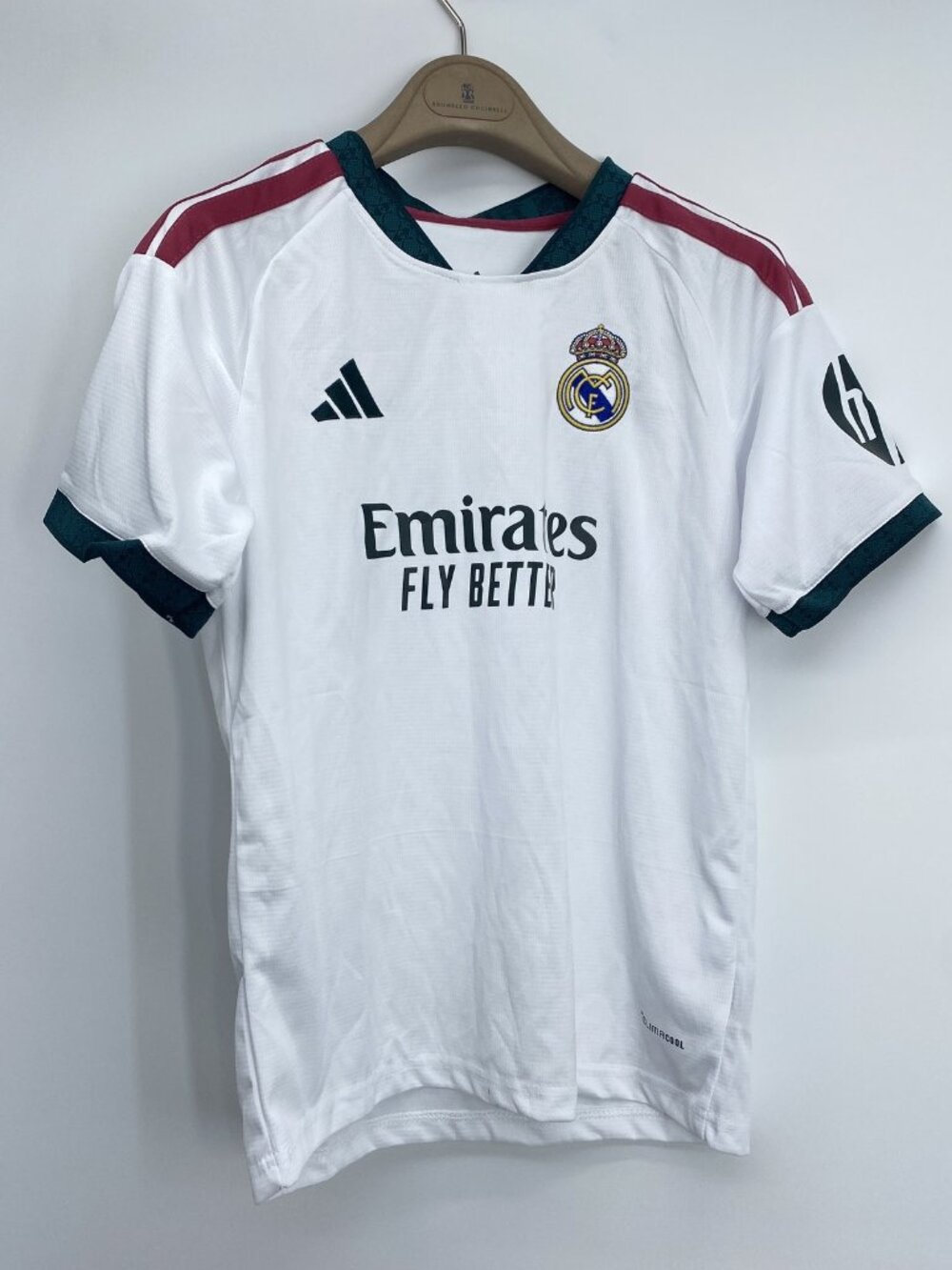 Adidas Womens Home Jersey White/Multi Size 28 Slim Fit Real Madrid Climacool